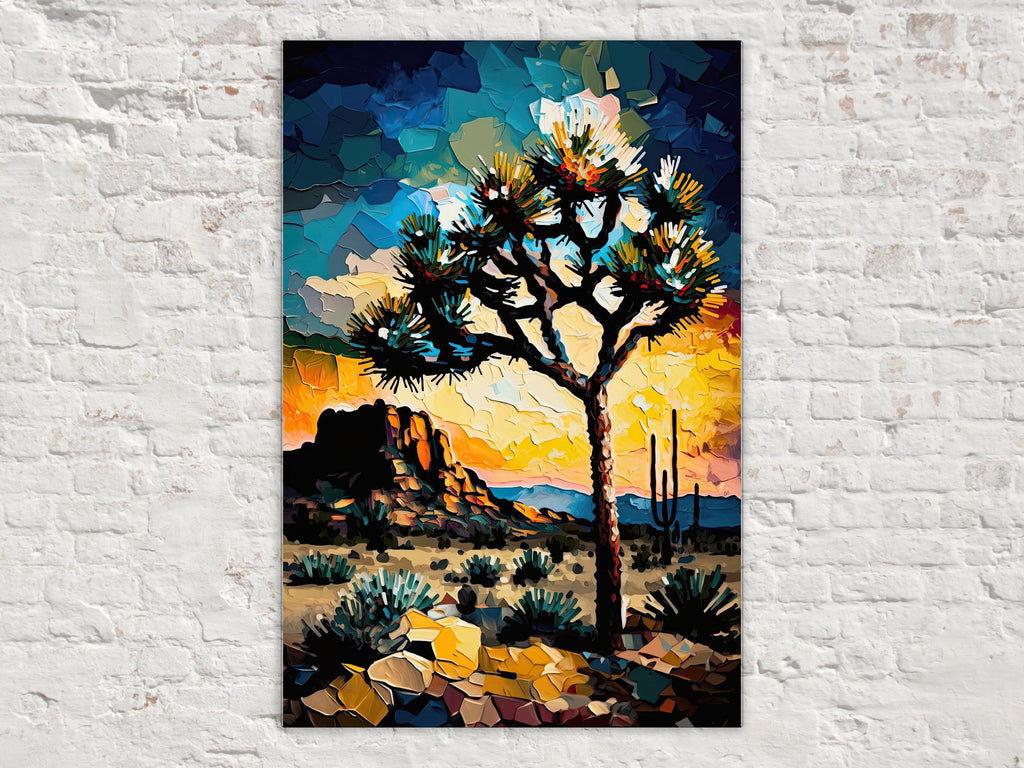 Joshua Tree Wall Art | Desert Landscape Art on Fade Resistant Canvas - Gallery Ready