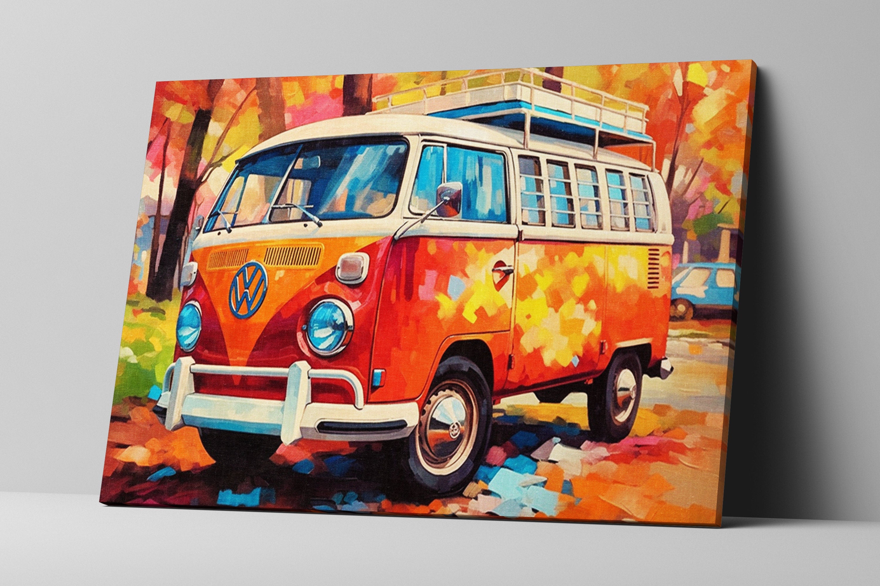 Volkswagen Bus Wall Art – Vintage VW Camper Canvas Print | Large Gallery Wrapped Decor