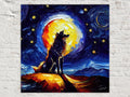 Wolf Canvas Print – Modern Impressionism Art | Vibrant Oil Painting, Gallery Ready Canvas