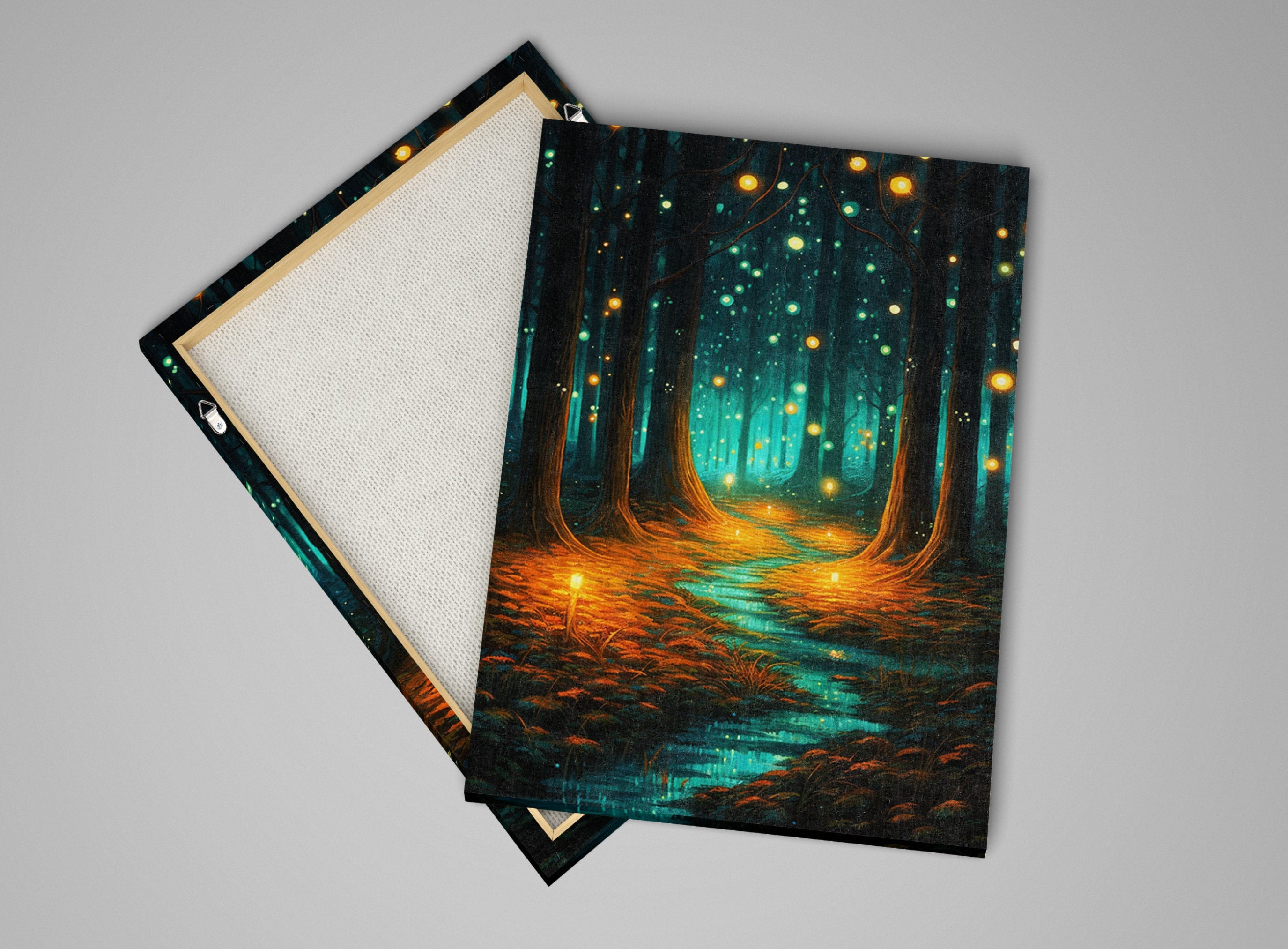 Magical Forest Canvas - Enchanted Woodland Wall Art | Gallery Wrapped Canvas Print