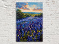 Texas Bluebonnet Painting - Large Canvas Art | Gallery Wrapped Canvas, UV Coated Print
