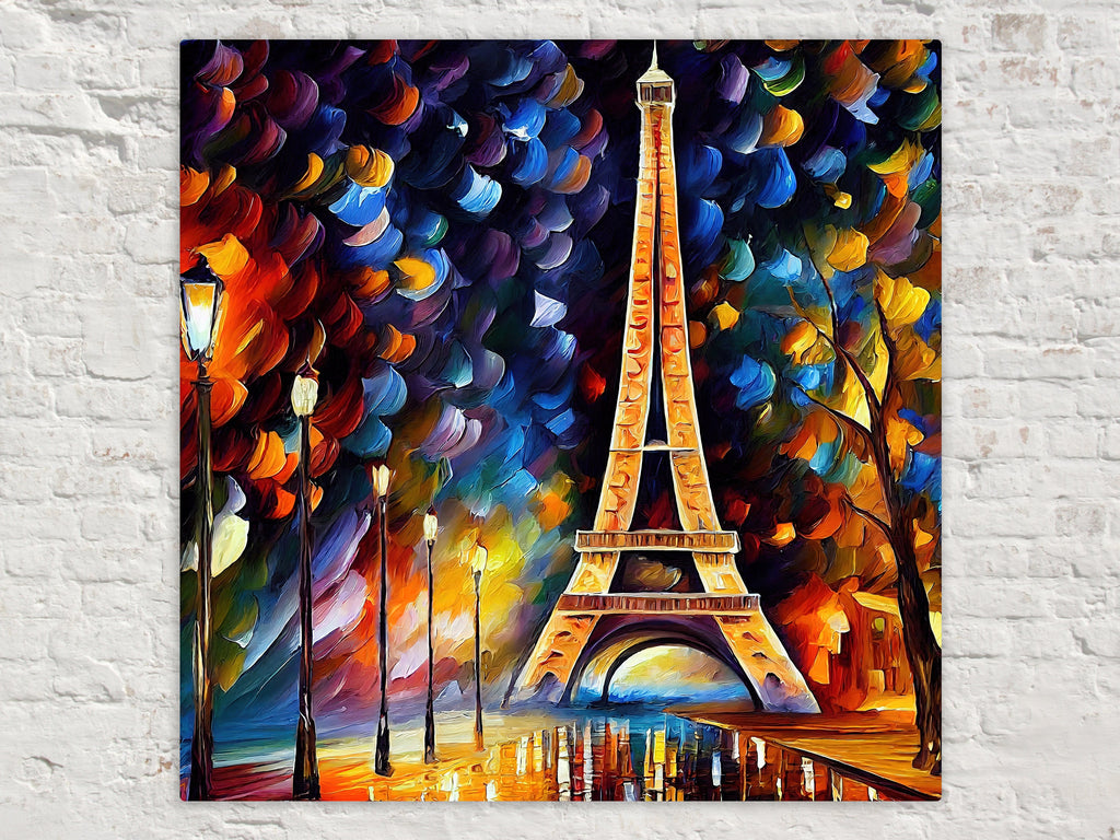 Eiffel Tower Canvas – Vibrant Paris Wall Art With Wooden Frame & Scratch Resistant Coating