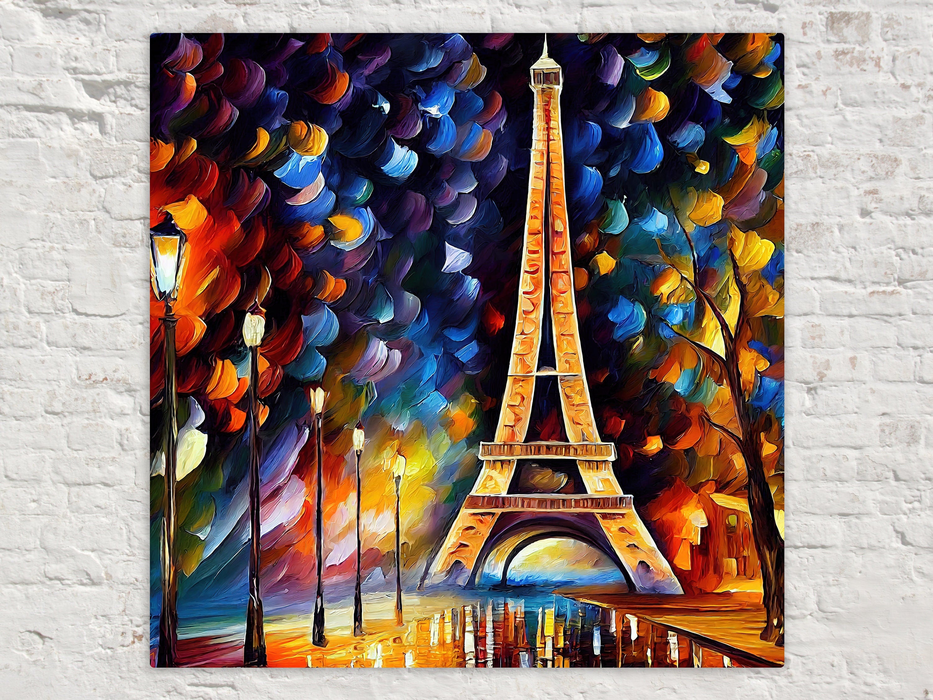 Eiffel Tower Canvas – Vibrant Paris Wall Art With Wooden Frame & Scratch Resistant Coating