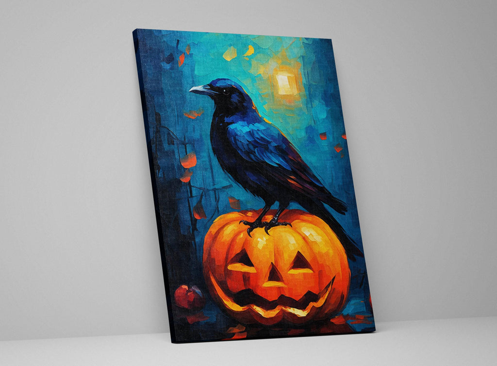Halloween Pumpkin Canvas - Jack O Lantern Art | Large Gallery Wrapped Print