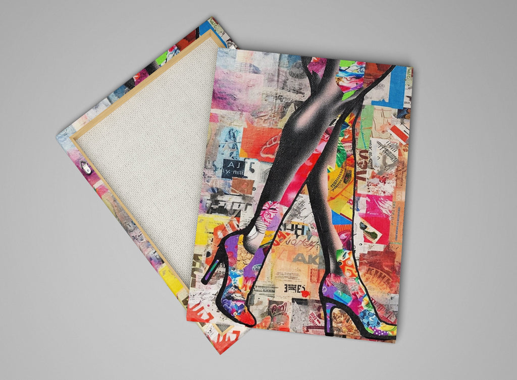 Woman Legs Canvas - Large Canvas Wall Art | Modern Collage Fashion Decor