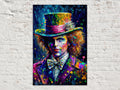 Mad Hatter Wall Art – Vibrant Fantasy Painting on Gallery Ready Canvas Print
