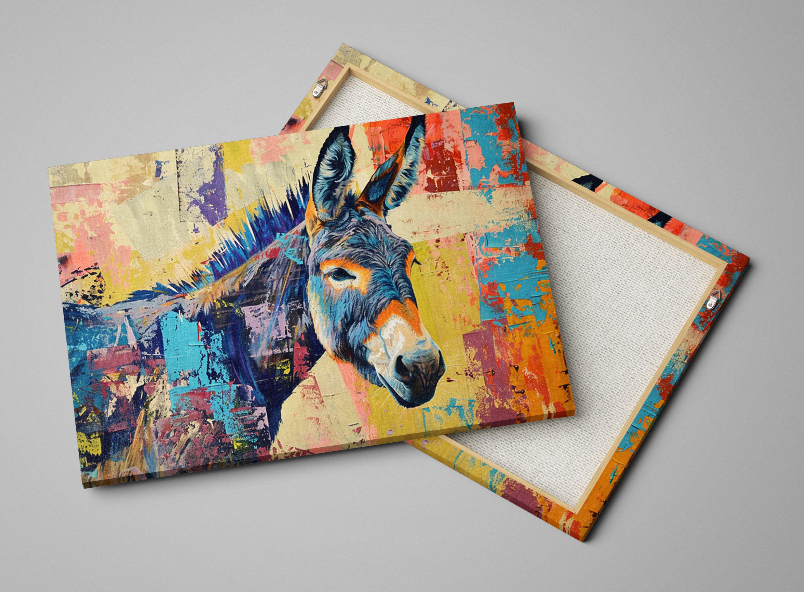 Donkey Pop Art - Large Canvas Art | Gallery Wrapped Canvas, Ready to Hang
