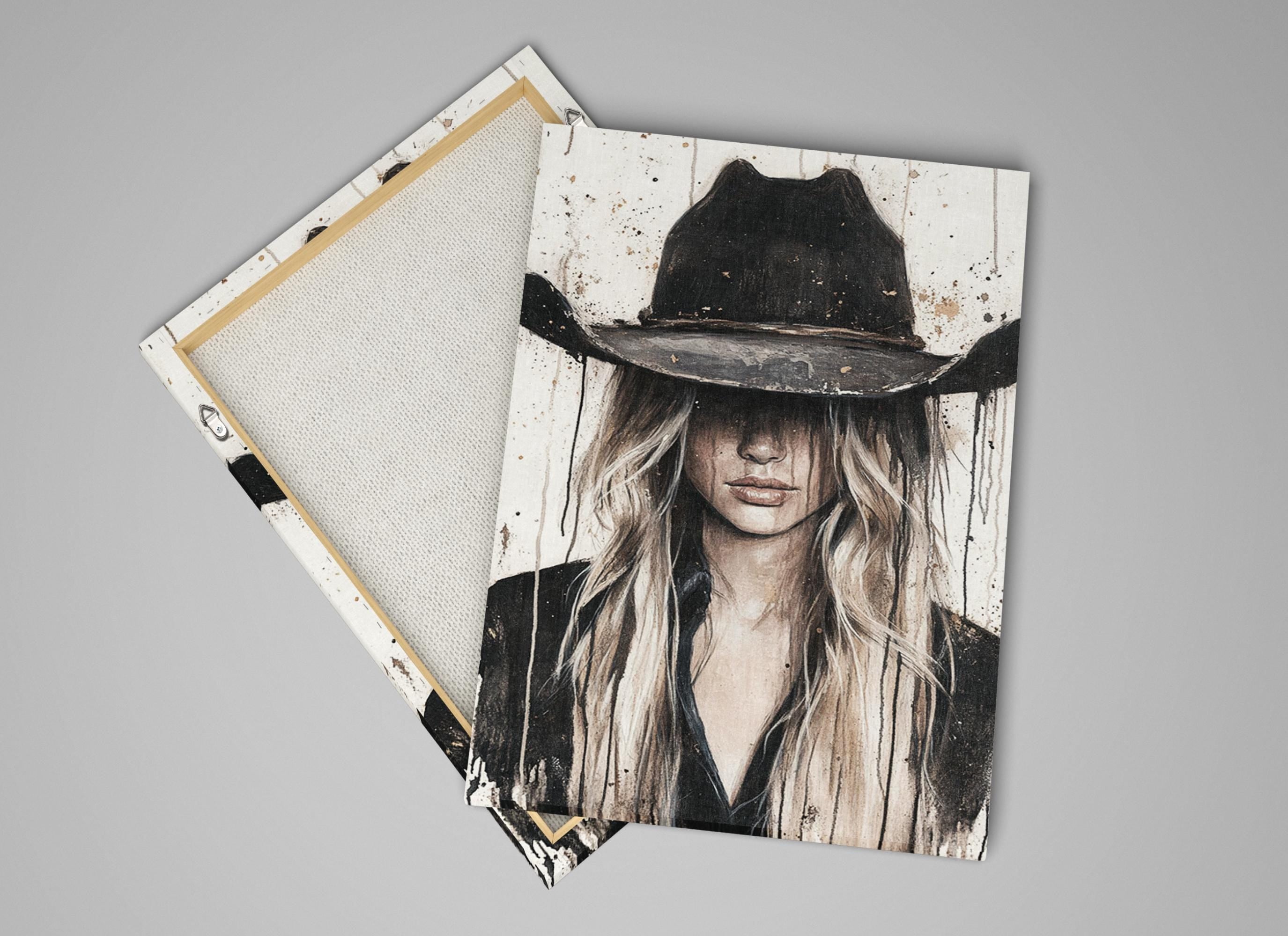 a picture of a woman wearing a cowboy hat