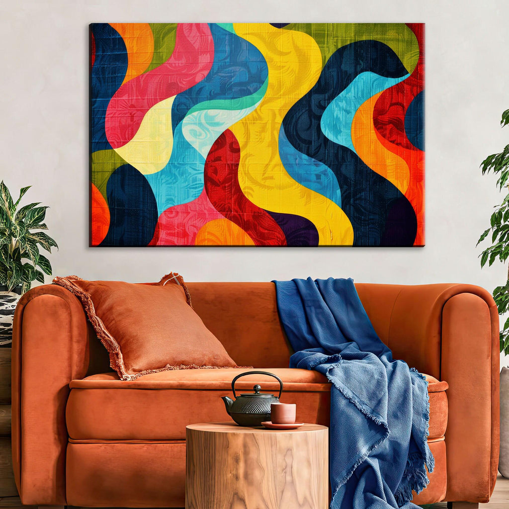 Retro Pop Art Canvas - Large Abstract Art Print | Gallery Wrapped, Ready to Hang