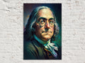 Benjamin Franklin Canvas Print - Founding Father Portrait on Gallery Quality Canvas