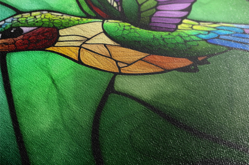 a close up of a painting of a bird