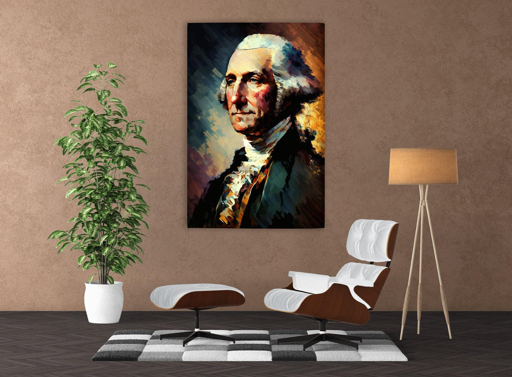 George Washington Canvas Art – Large Patriotic Wall Decor | Colonial Home Decor