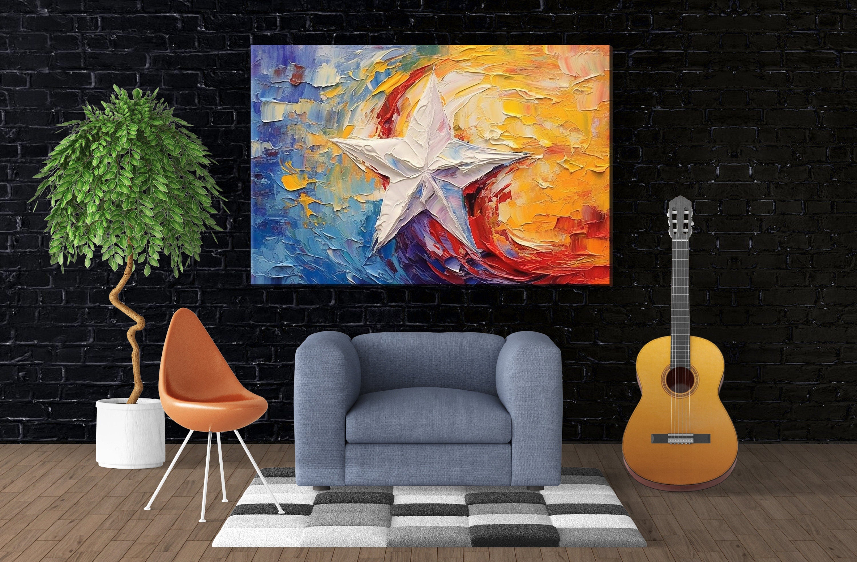 Texas Flag Wall Art – Lone Star Canvas | Wood Framed, UV Coated Print