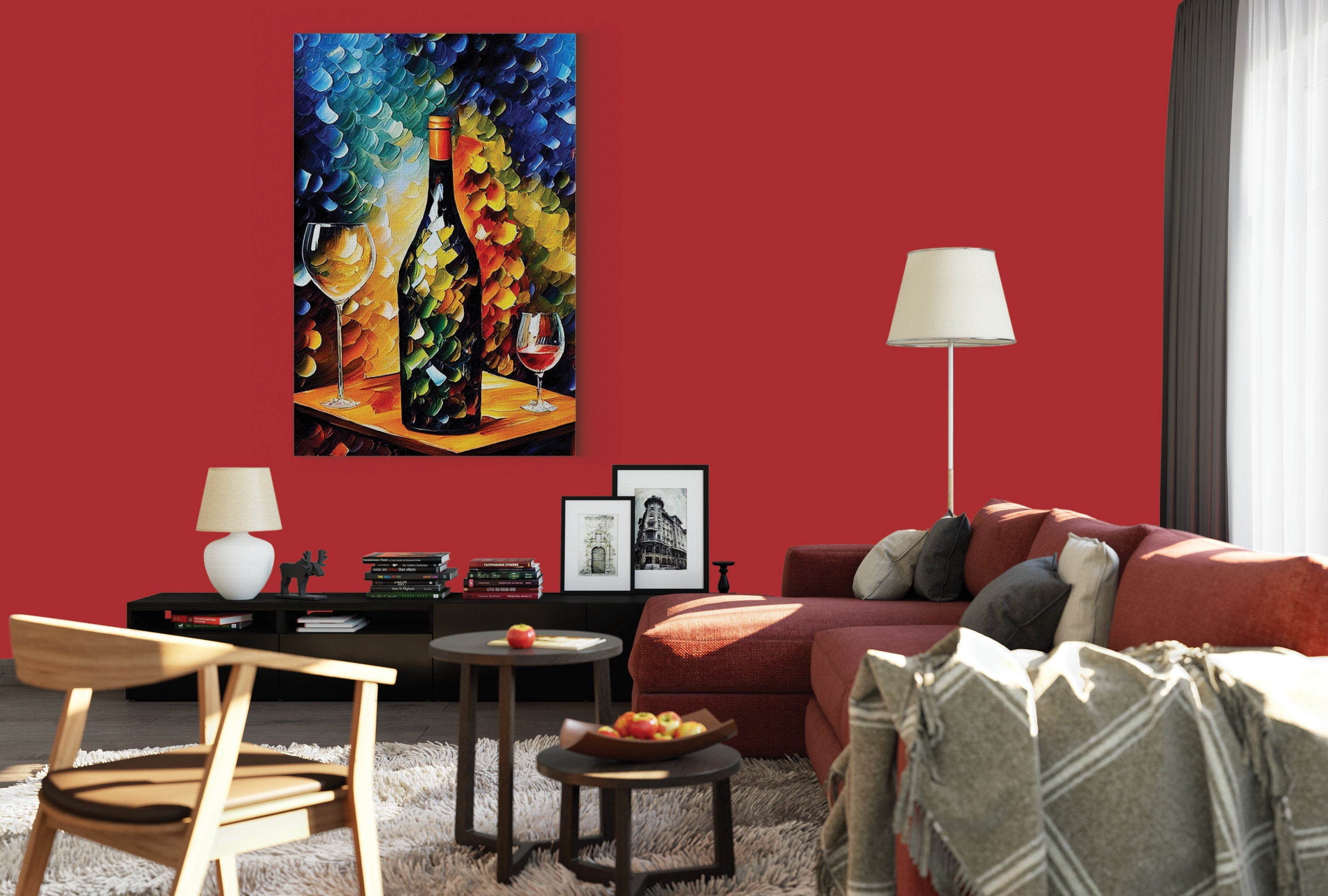 Wine Canvas Print - Vibrant Wine Art on Artist Grade Canvas with Scratch Resistant Coating