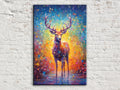 Baby Christmas Reindeer - Festive Reindeer Art on Gallery Wrapped Canvas for Holiday Wall Decor