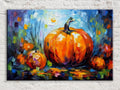 Pumpkin Wall Art – Large Gallery Wrapped Canvas | Halloween Canvas Art Decor