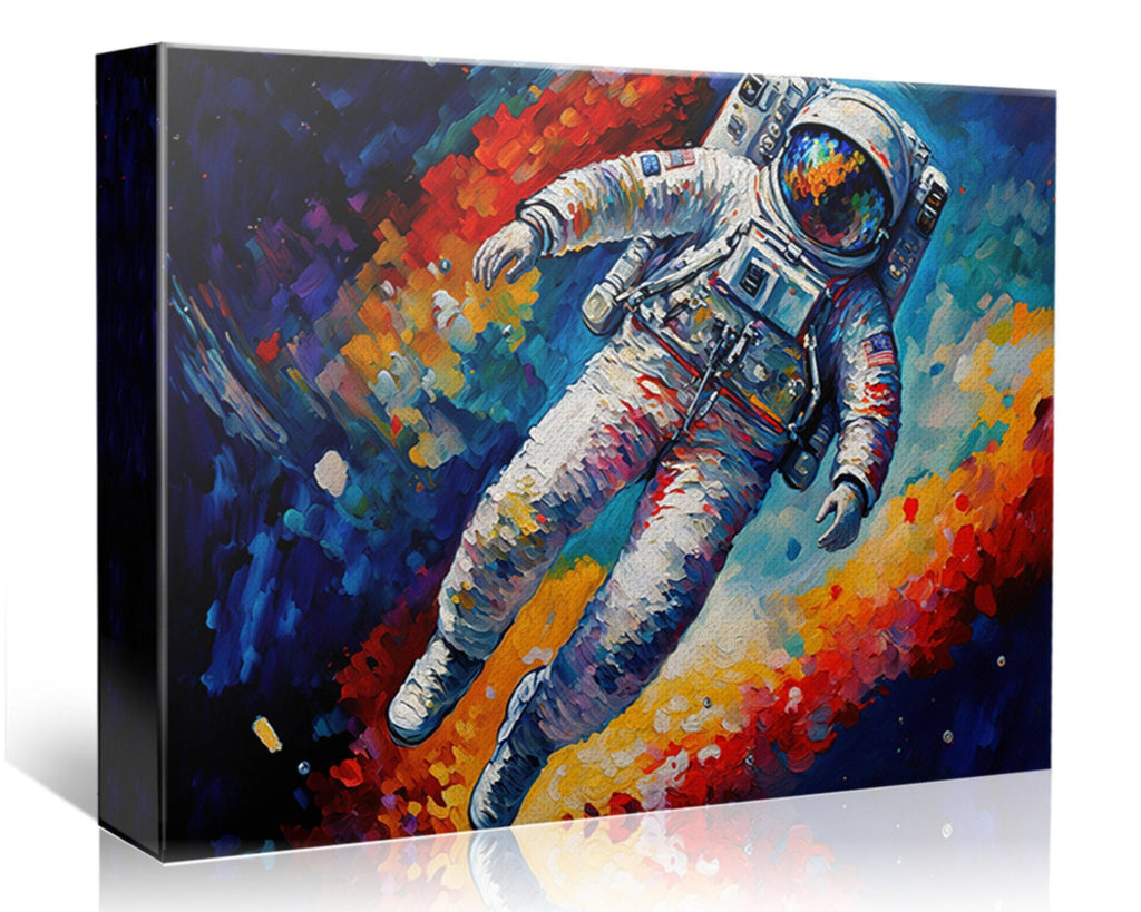 Astronaut Wall Art – Large Canvas Print | Cosmic Space Painting Decor, Ready to Hang