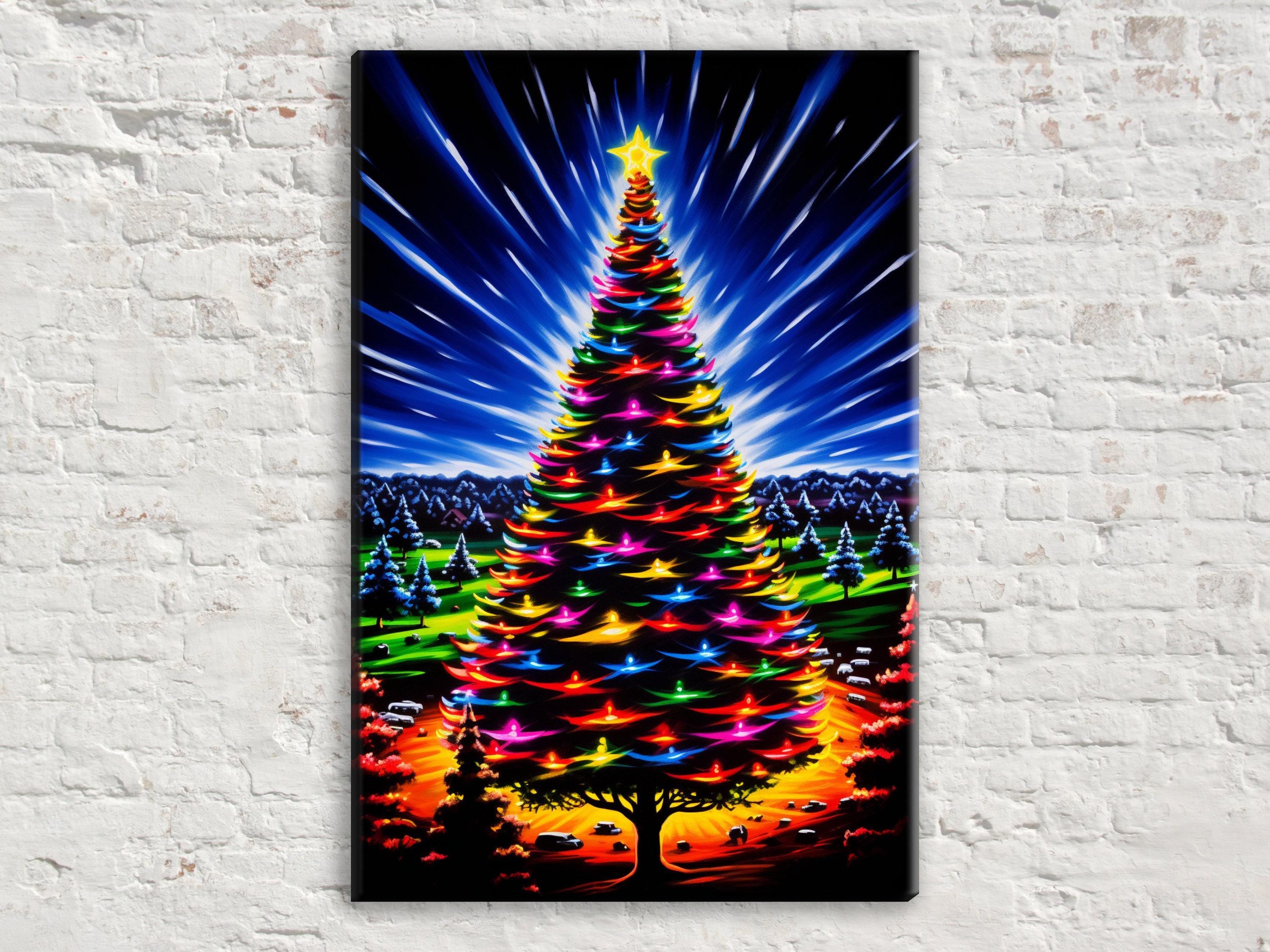 Christmas Tree Canvas - Festive Canvas Print | Gallery Wrapped, Ready to Hang Art