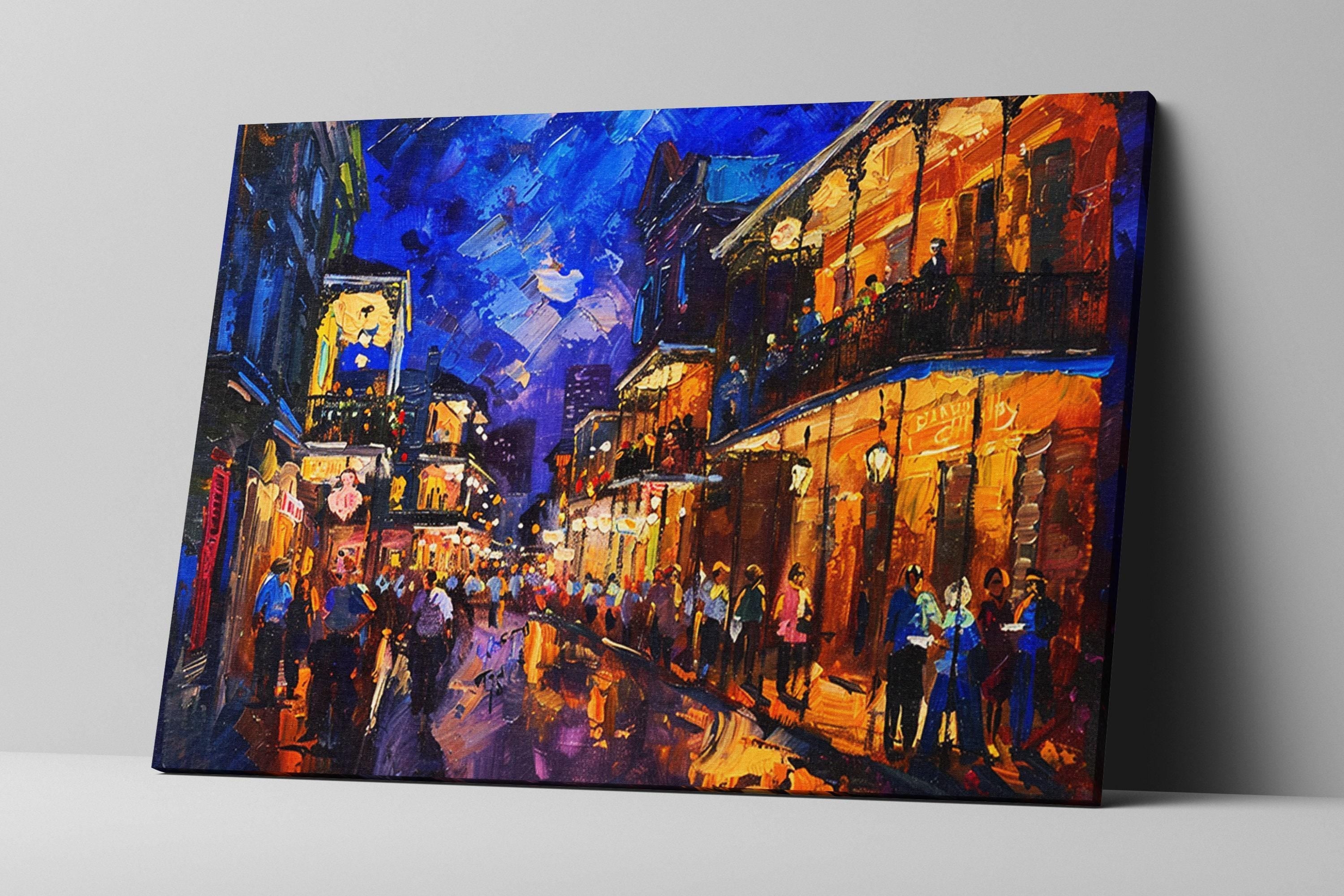 New Orleans Canvas Art – Vibrant NOLA Wall Art | Large Gallery Wrapped Canvas Print