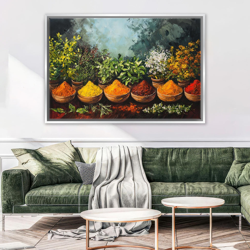Vibrant Spices Canvas – Extra Large Kitchen Wall Art | Framed Boho Gallery Wrap