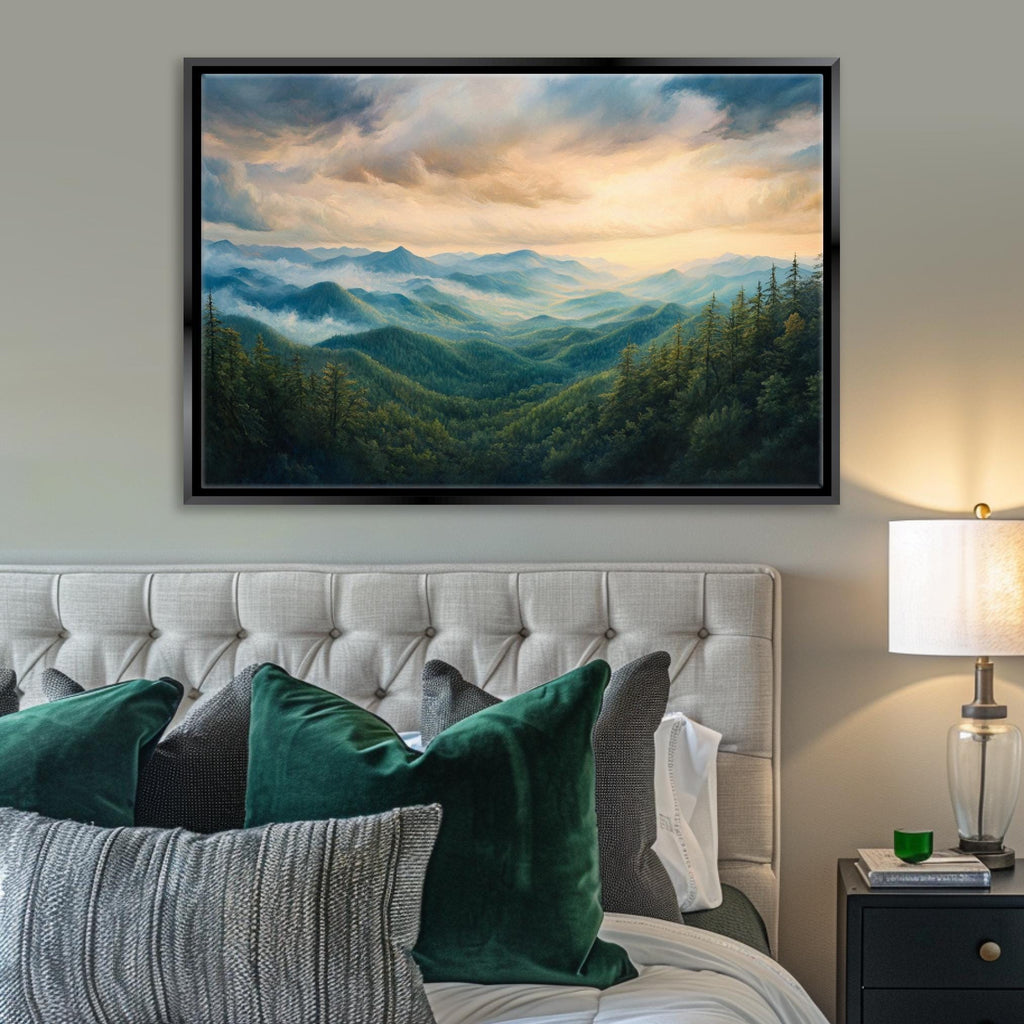 Smoky Mountain Canvas Print - Extra Large Nature Wall Art | Gallery Wrapped Canvas