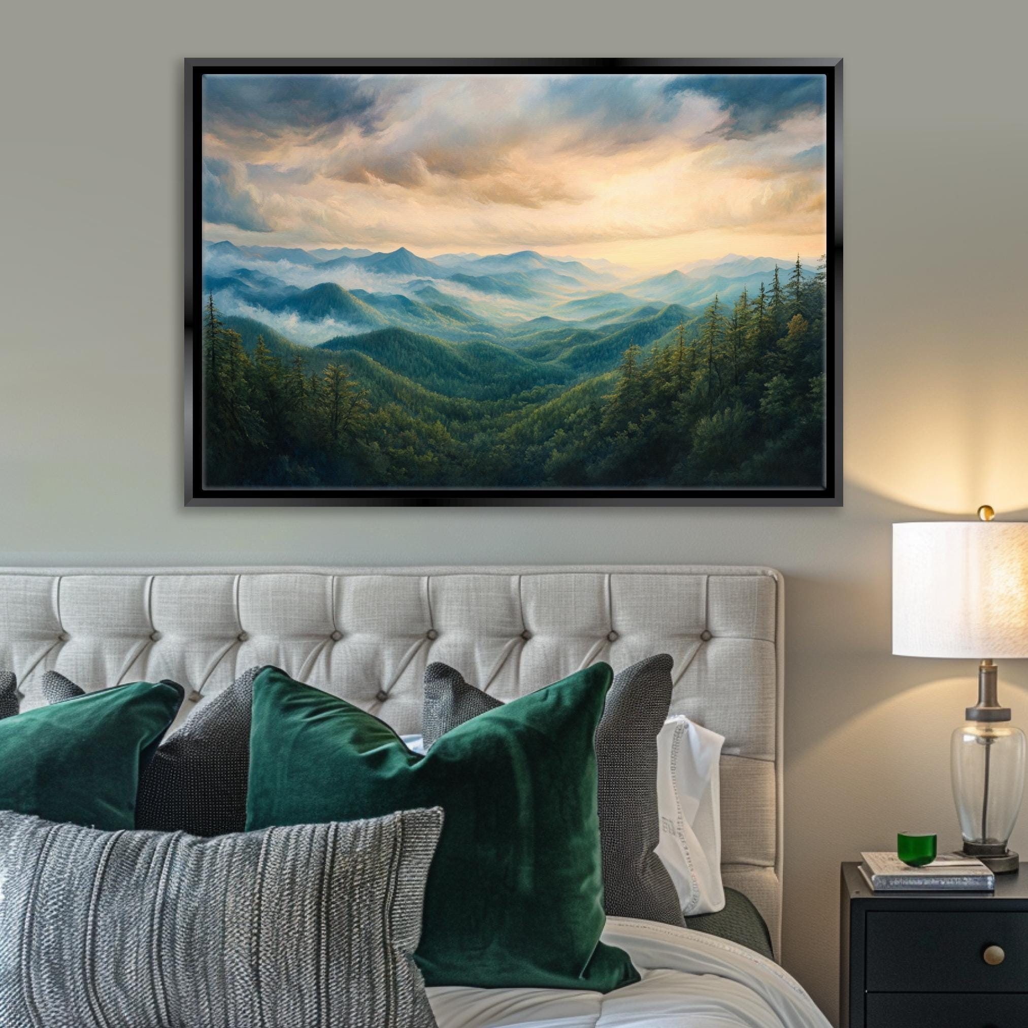 Smoky Mountain Canvas Print - Extra Large Nature Wall Art | Gallery Wrapped Canvas