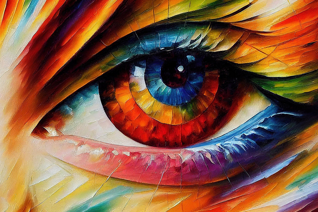 Eye Canvas Print – Vibrant Colorful Art on Large Gallery Ready Canvas