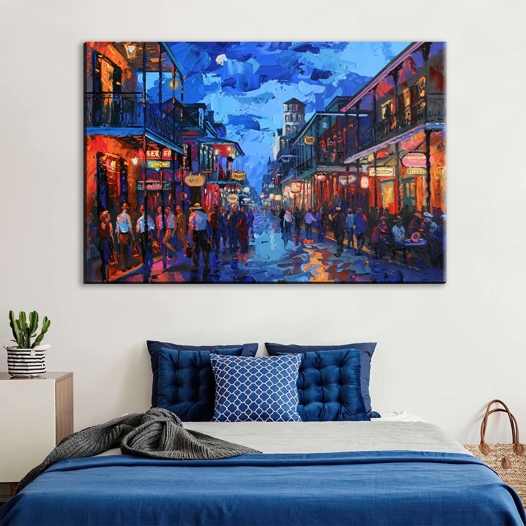 New Orleans Wall Art | French Quarter Art – Large Gallery Canvas with Scratch Resistant Coating