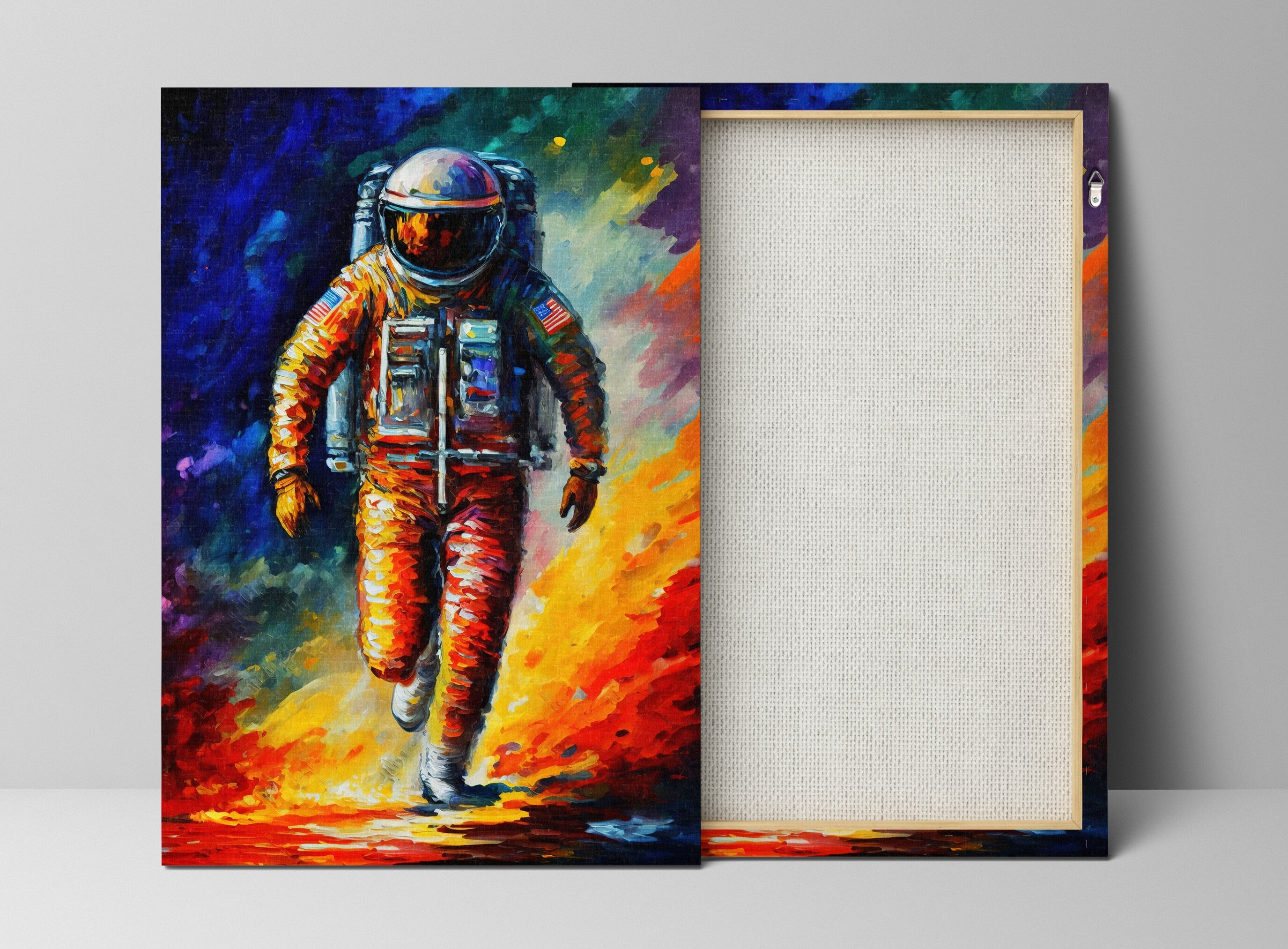 Astronaut Art Print – Moon Canvas Print | Gallery Wrapped Giclée Canvas, Ready to Hang