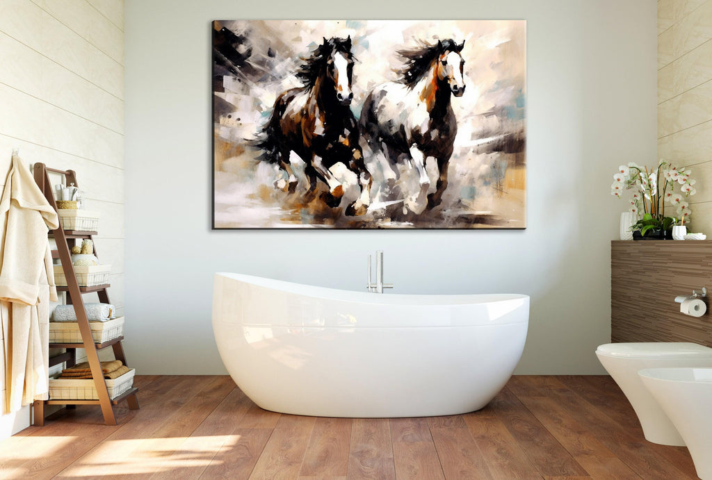 Pinto Horses Canvas - Large Canvas Art | Gallery Wrapped Wall Art Print
