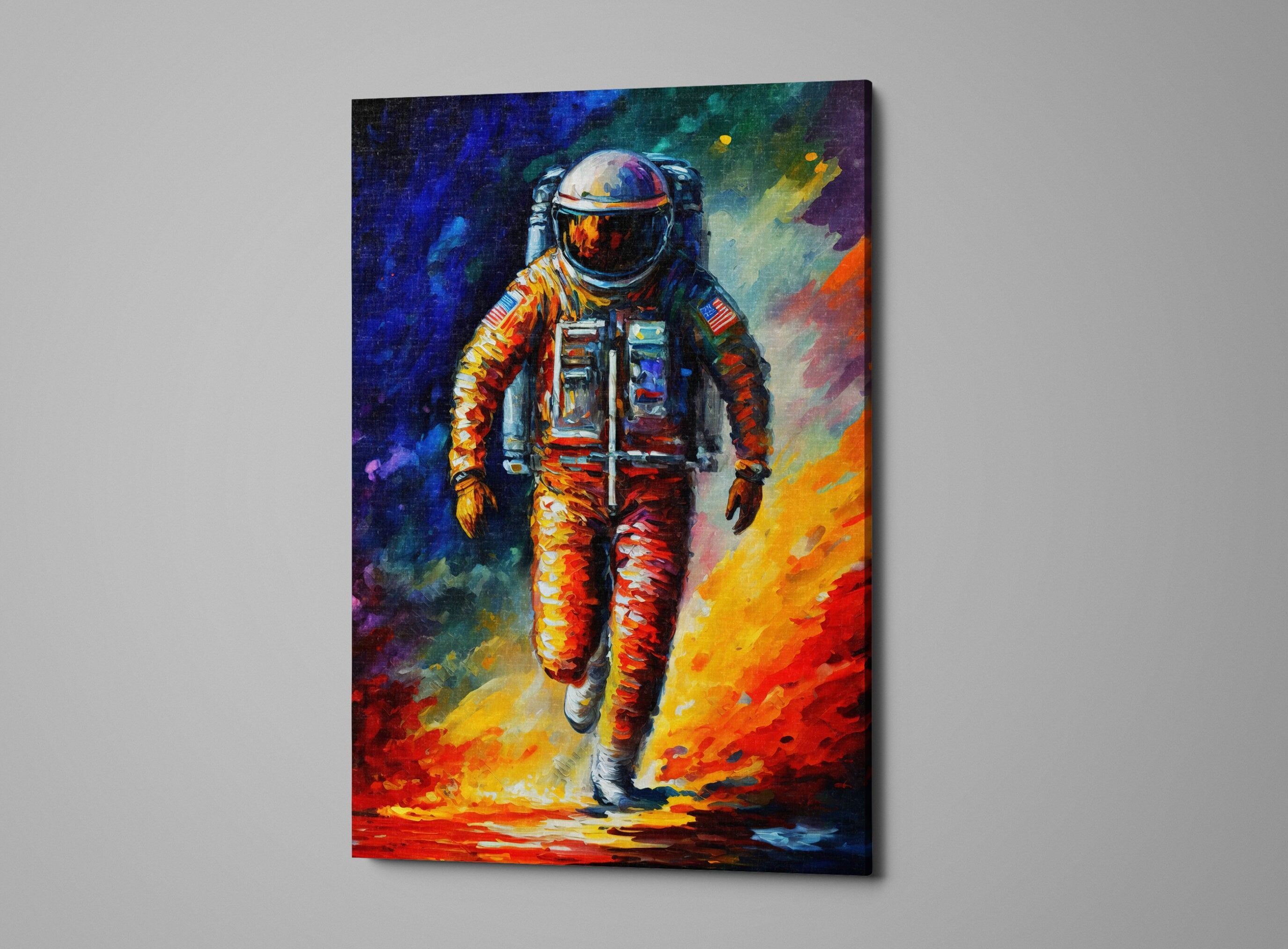 Astronaut Art Print – Moon Canvas Print | Gallery Wrapped Giclée Canvas, Ready to Hang
