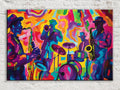 Abstract Jazz Wall Art – Gallery Wrapped Canvas Print | Ready to Hang, Extra Large