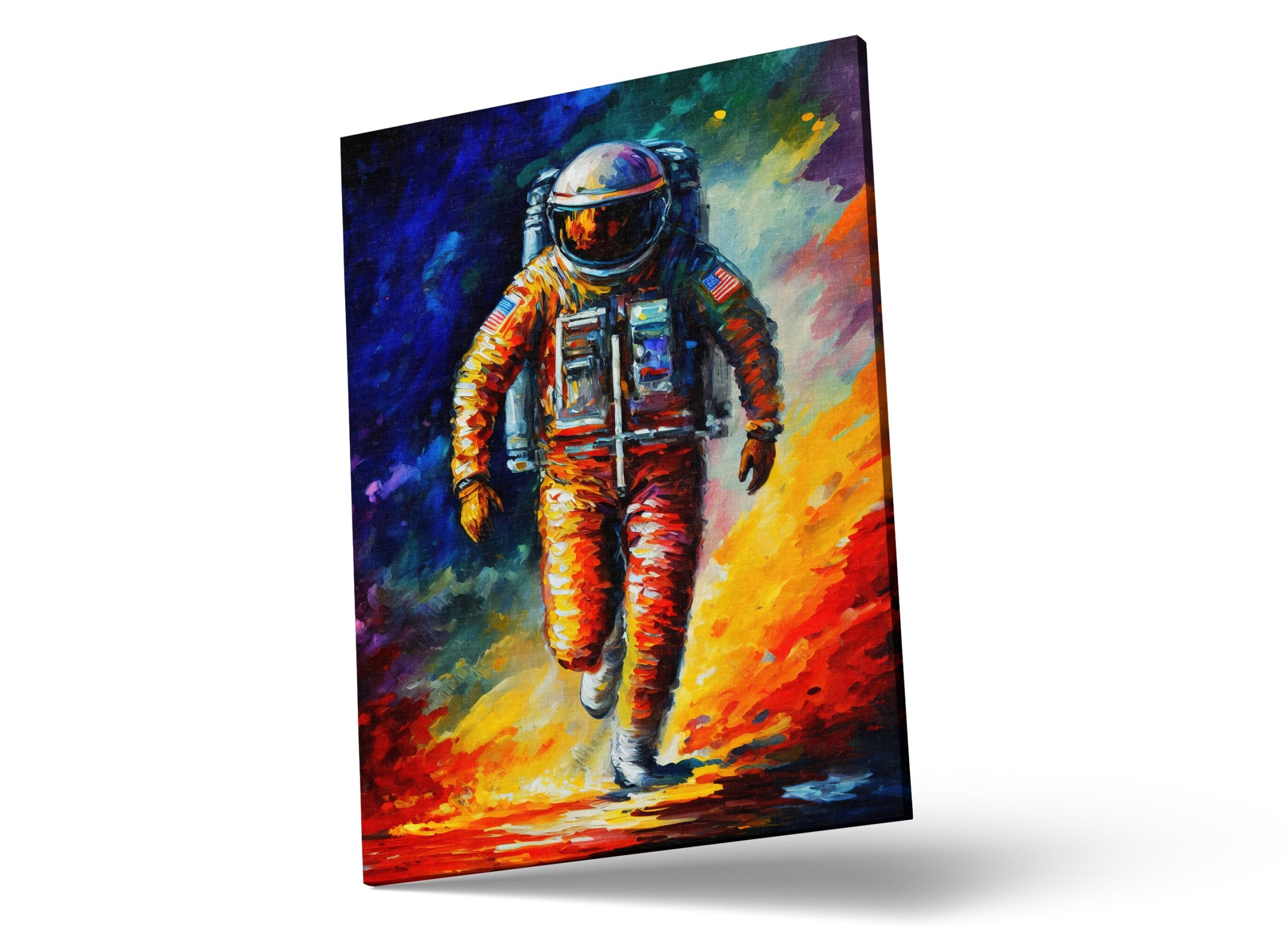 Astronaut Art Print – Moon Canvas Print | Gallery Wrapped Giclée Canvas, Ready to Hang