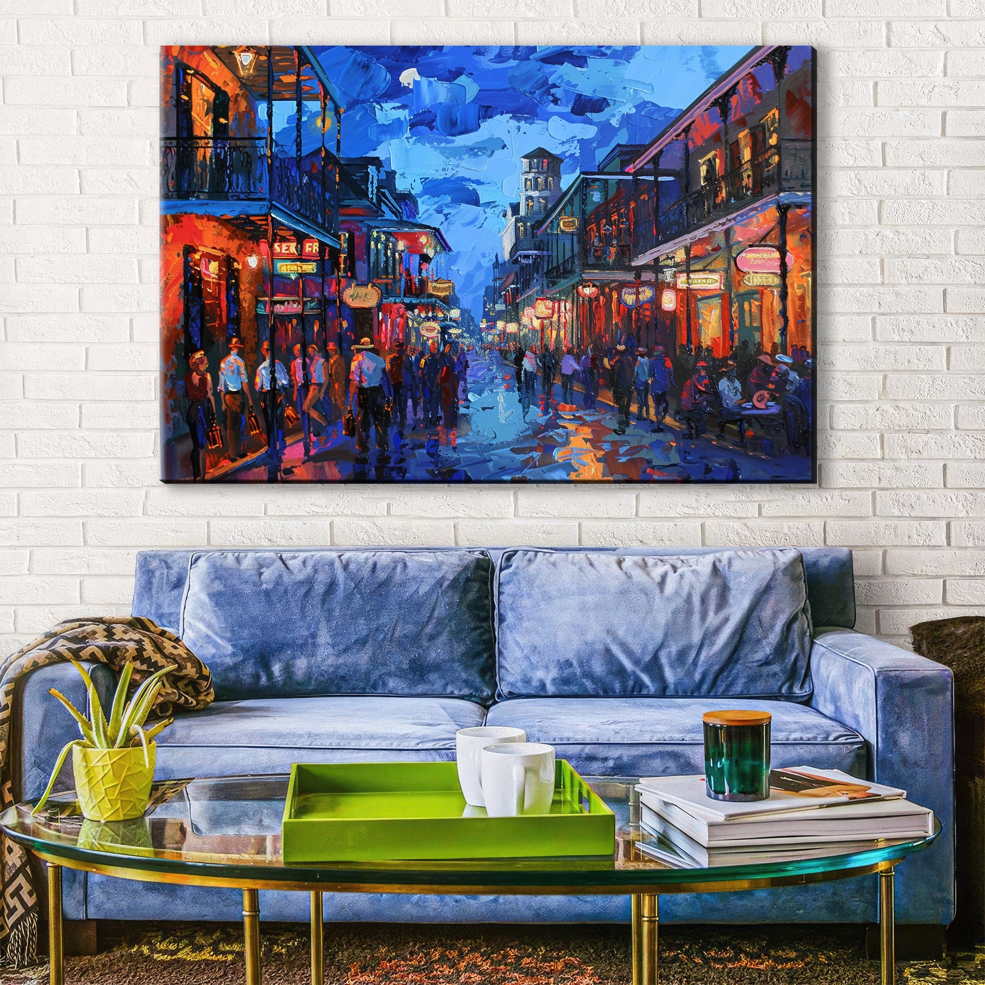 New Orleans Wall Art | French Quarter Art – Large Gallery Canvas with Scratch Resistant Coating