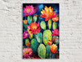 Mexican Pueblo Cactus – Southwest Wall Art | Watercolor Giclée Print on Gallery Wrapped Canvas