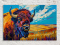 Bison Wall Art – Large Buffalo Canvas Print | Gallery Wrapped Prairie Decor
