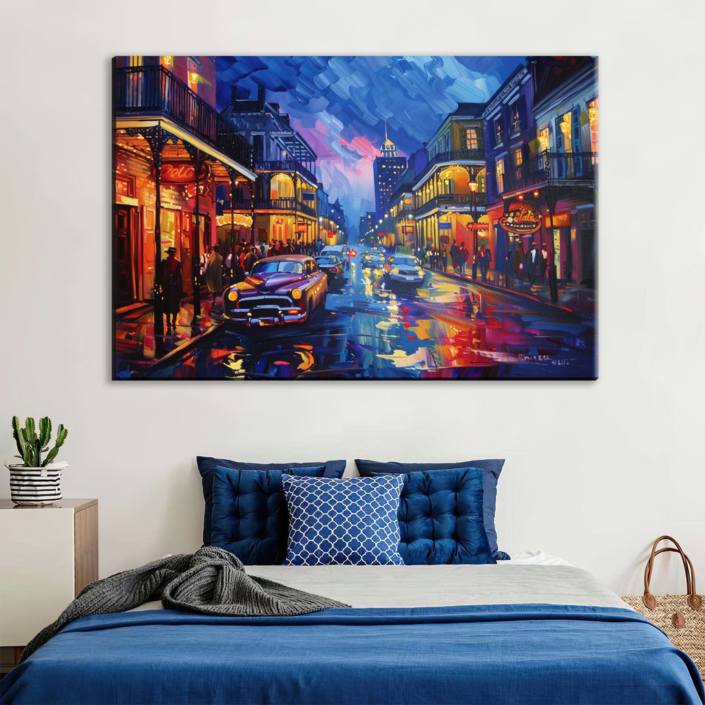 French Quarter Wall Art – Vintage New Orleans Canvas | Large Gallery Wrapped Print