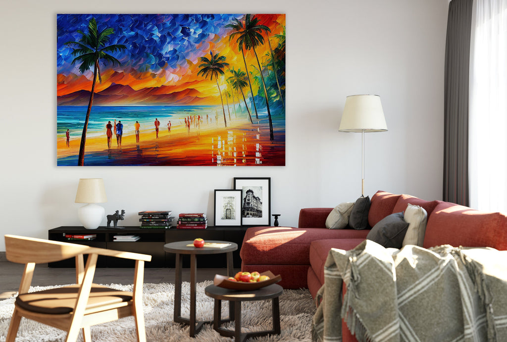 Hawaii Beach Canvas Print - Paradise Oil Painting With Vibrant Coastal Art