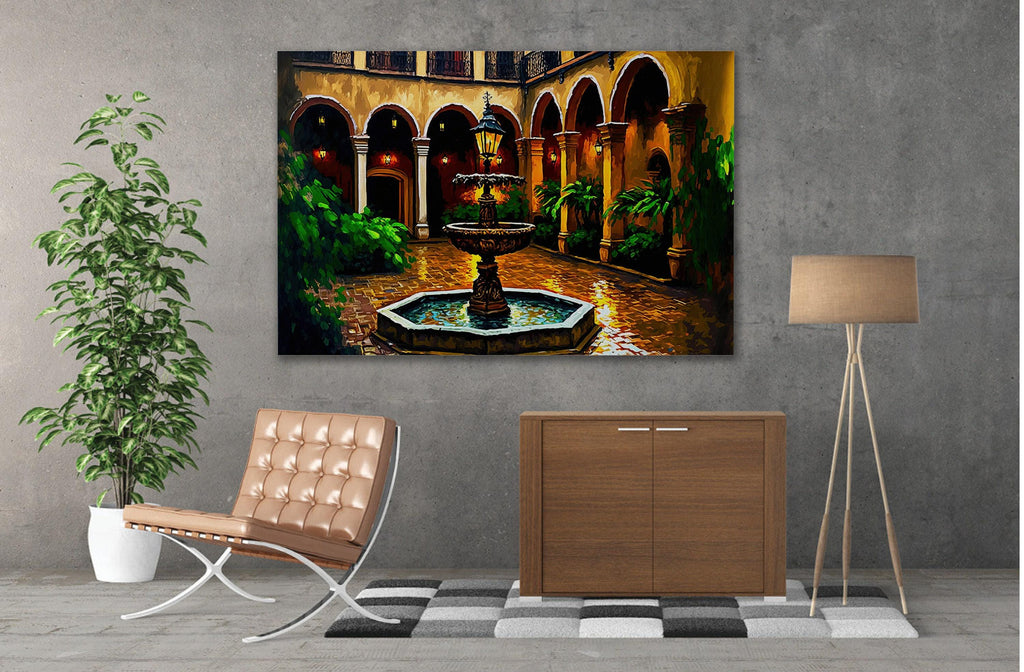 New Orleans Canvas Art - French Quarter Painting | Bourbon Street Giclee Print