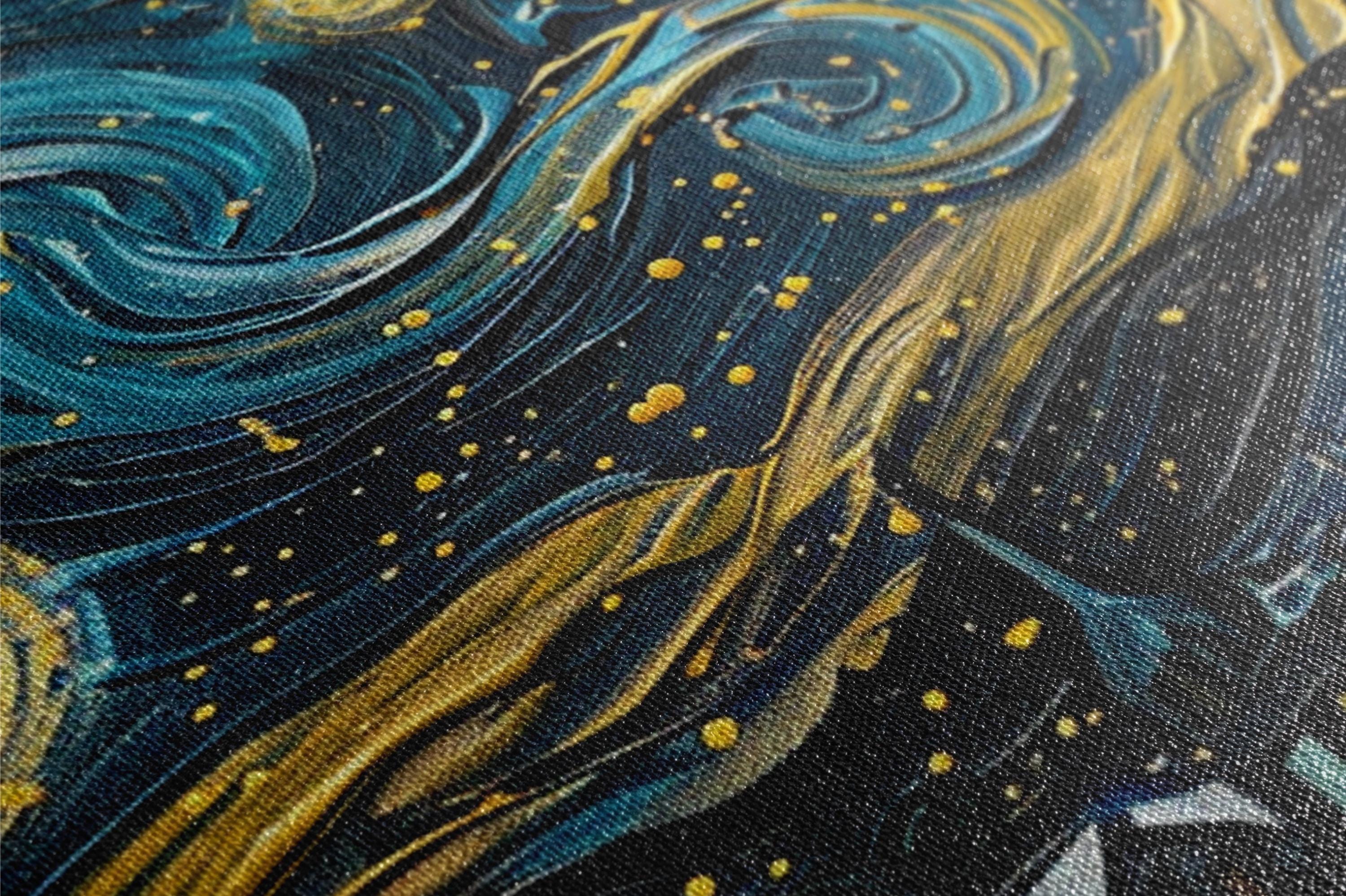 a close up of a painting on a canvas