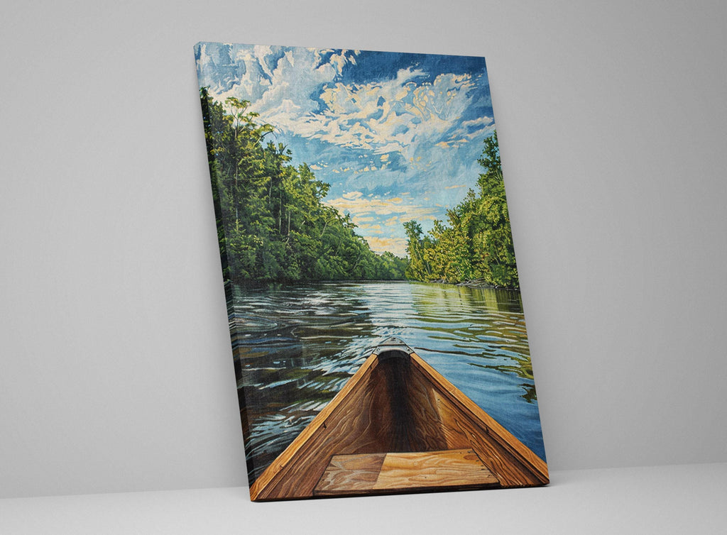 Canoe Wall Art – Large Canvas Art | Tranquil Waters Canvas, Gallery Wrapped