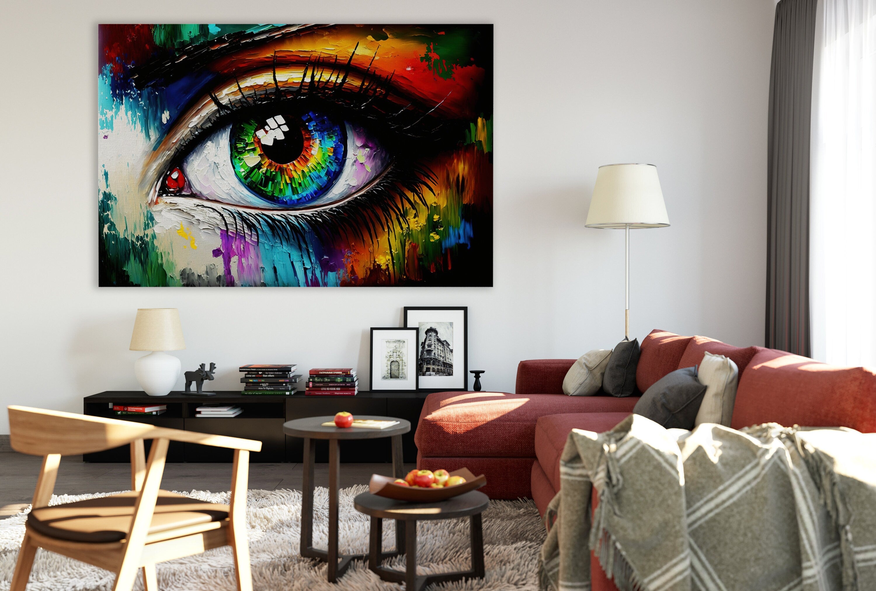 Eye Canvas Print - Abstract Colorful Eye Painting on Gallery Ready Canvas