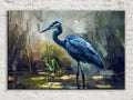 Blue Heron Canvas – Large Gallery Wrapped Wildlife Art Print on Artist Grade Canvas