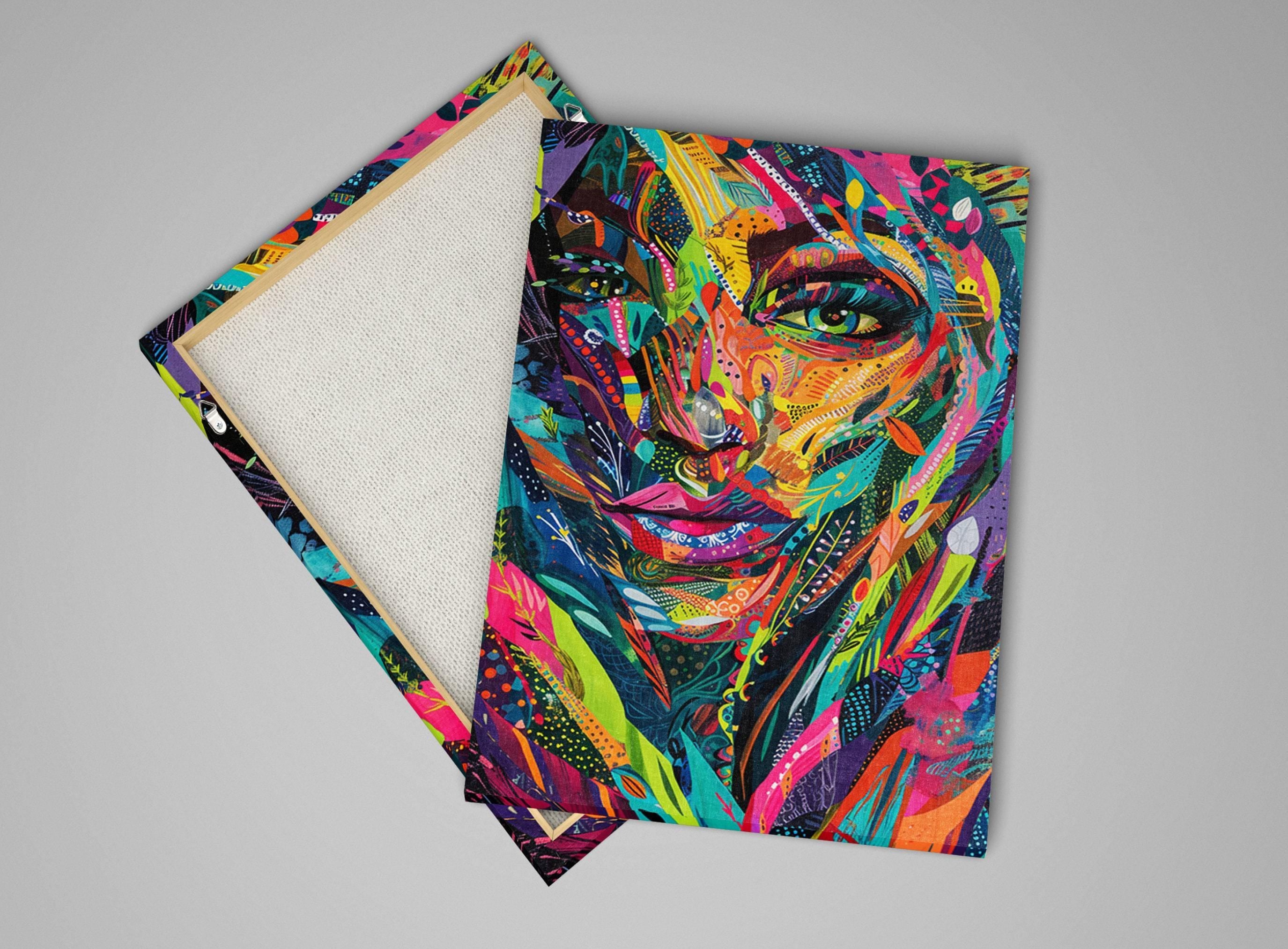 Abstract Colorful Canvas – Extra Large Gallery Wrapped Canvas with Bold Color Wall Decor