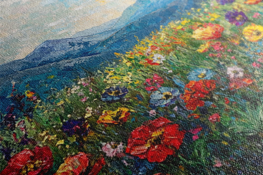 Wildflower Canvas Art - Extra Large Floral Print | Gallery Wrapped Canvas Ready to Hang