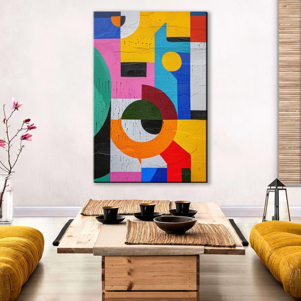 Abstract Brutalism Artwork - Large Abstract Art | Gallery Wrapped Canvas Print