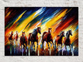 Wild Horses Canvas Print – Vibrant Horse Painting on Artist Grade Canvas