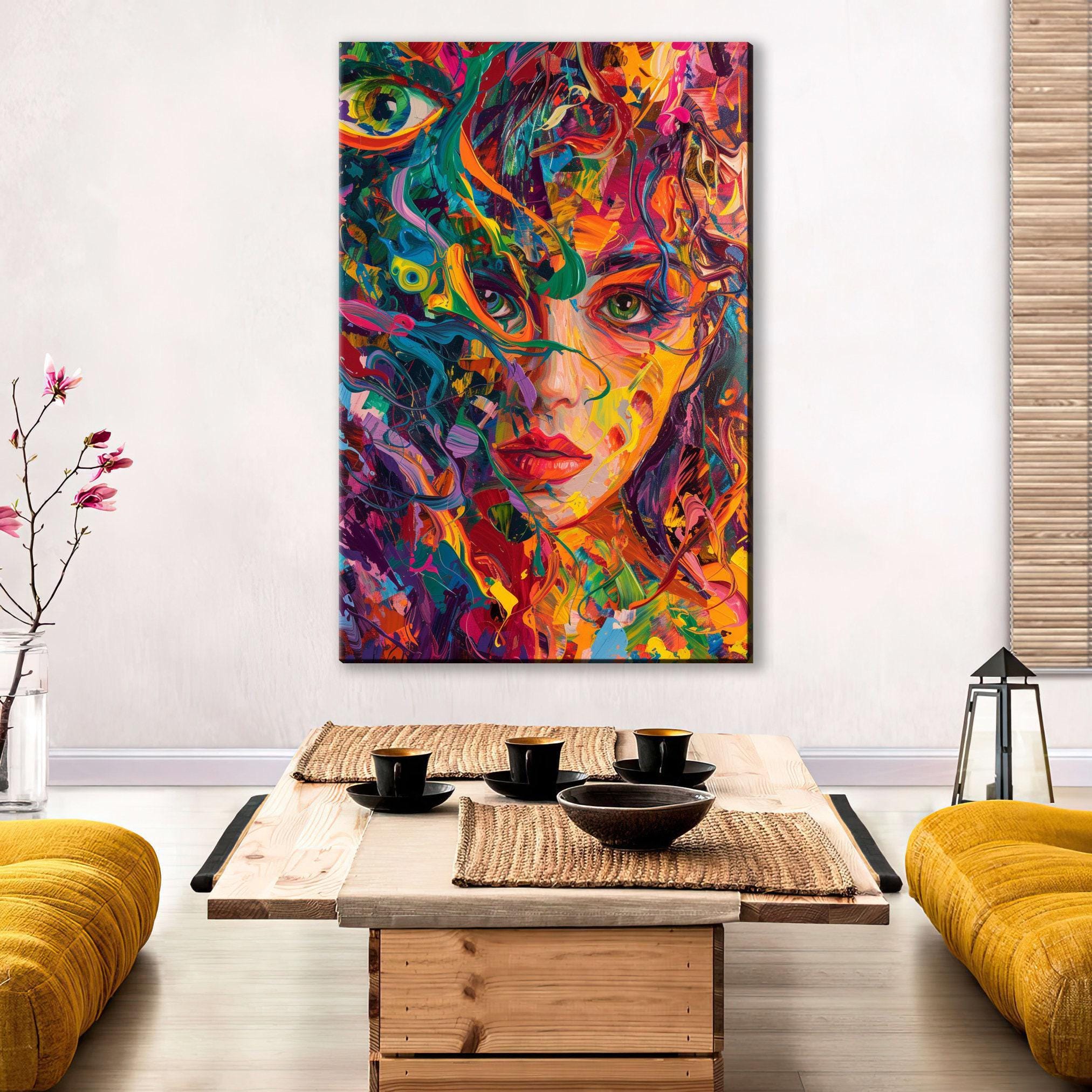 Abstract Colorful Wall Art – Extra Large Canvas Art | Gallery Wrapped Canvas, Ready to Hang