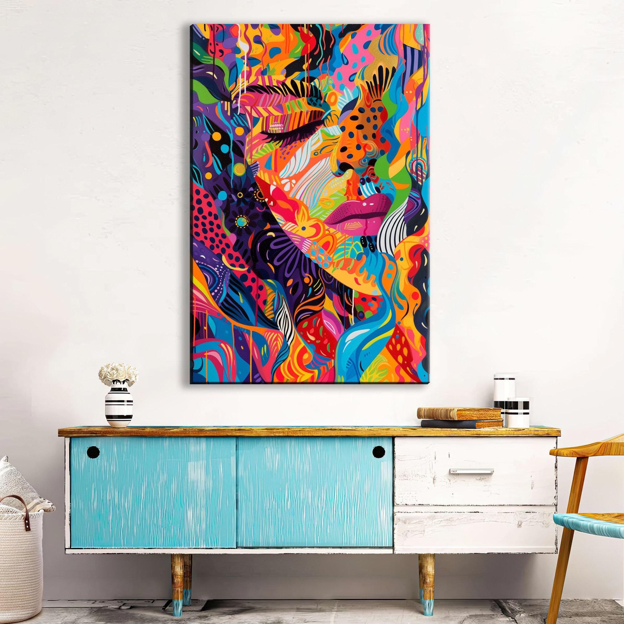 Colorful Abstract Artwork – Extra Large Canvas Art | Gallery Wrapped Canvas, Ready to Hang