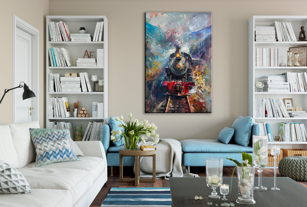 Train Wall Art – Vintage Train Canvas | Gallery Wrapped Canvas, Ready to Hang